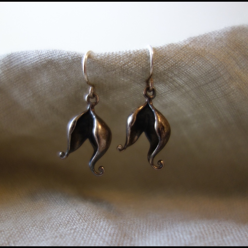 Sterling Earrings, nature, flower, leaf